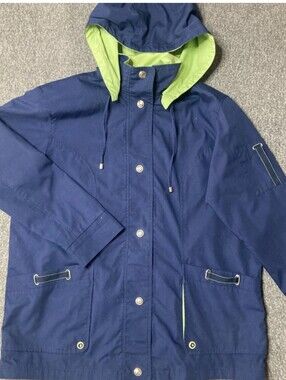 Mackintosh New England Hooded Rain Jacket Blue Sz L